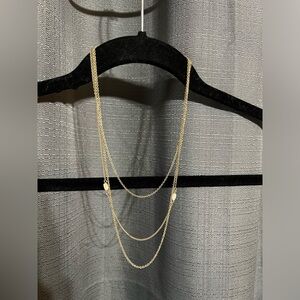 OS | Avon triple chain gold colored layered necklace